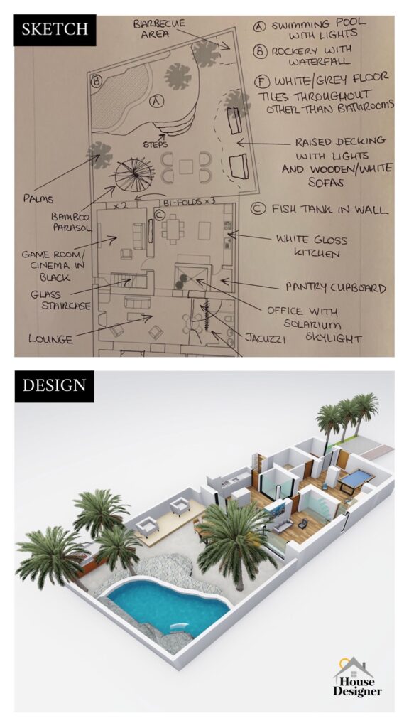 Exterior 3D Floor Plan Design