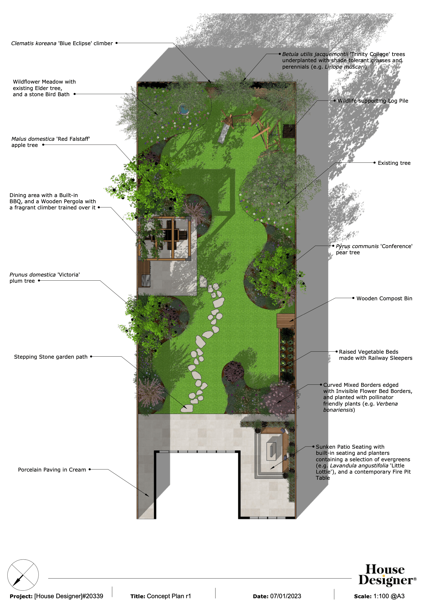 Garden-design plan