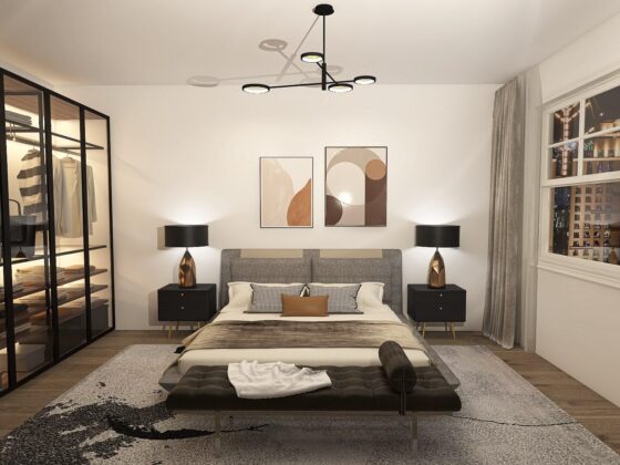 Elegant Bedroom Oasis with Custom Walk-in Closet