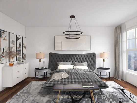 Elegance in Monochrome: A Stylish Bespoke Bedroom