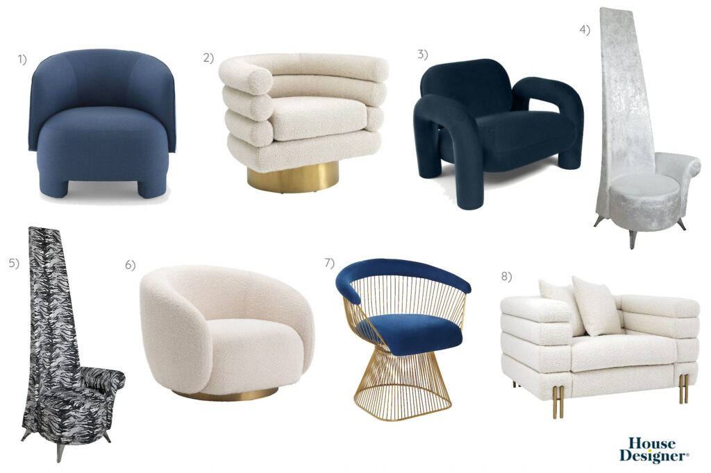 Curved Accent Chairs